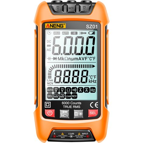 SZ01 Digitalmultimeter, 6000 Counts, True RMS, Hintergrundbeleuchtung -