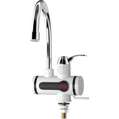 Robinet Chauffe Eau Instantané Electrique 220V, 3000W Robinet Chauffant De La Température LED, Pour Cuisine Salle De Bain (1/4)