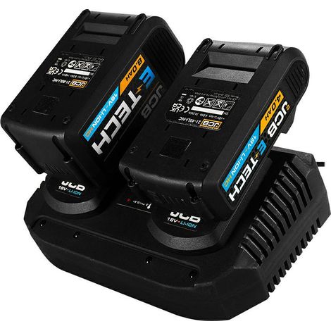Cargador de baterías - doble 18v, 2x3.5a