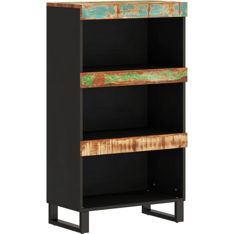 Muebles sostenibles - vidaXL Armario auxiliar madera maciza reciclada 60x33x107 cm - Armario de madera (1/5)