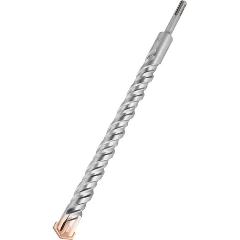 Foret SDS Plus 25x350mm Forets à Béton avec 4 Tranchants en Carbure et Double Hélice - Idéal pour Percer Dans le Béton, Brique, Pierre, Maçonnerie (1/5)