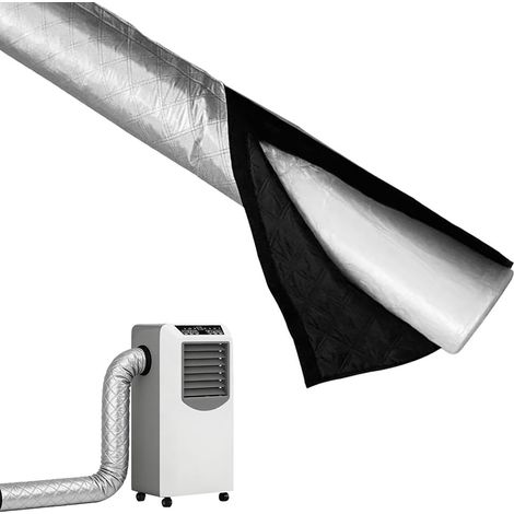 Housse Isolante Tuyau d Évacuation d Air Climatiseur Portable Manchon Thermique 150 x 53 CM Adapté Tuyaux 5 6 Pouces Couvercle Tuyau (1/4)