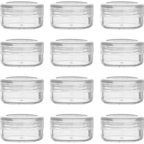 Boîte De Rangement Pour Perles - Contenant Transparent En Plastique Avec Couvercle À Vis Arrondi - 1 Pièce (1/5)