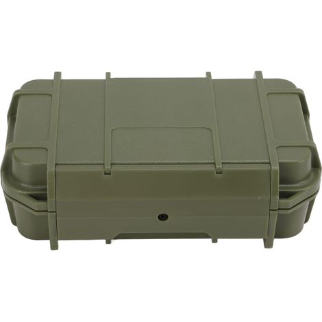 Étui rigide étanche pour outils de sécurité ABS vert militaire - Boîte de transport étanche double pour camping extérieur (1/5)