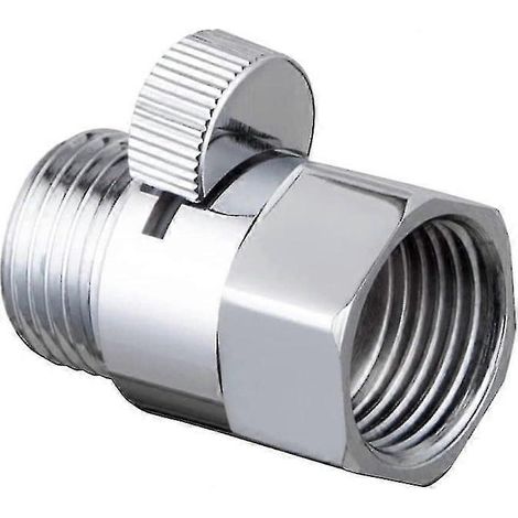 Robinet de régulation de débit pour pommeau de douche, interrupteur d'arrêt, limiteur de débit, connecteur en laiton. Robinet de douche en laiton. (1/5)