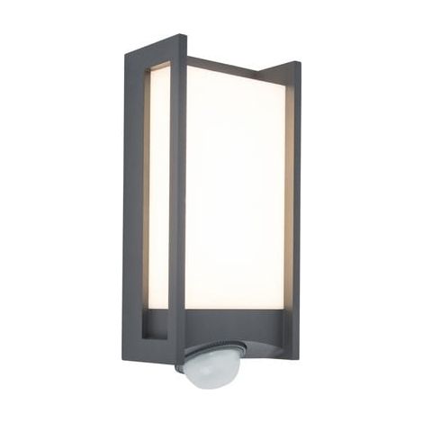 Applique esterno QUBO LED 13W sensore antracite Lutec (1/5)