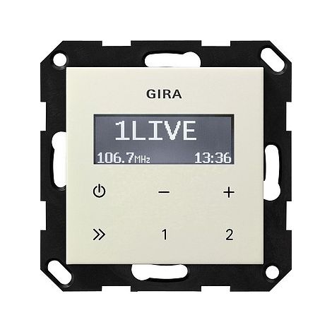 Gira Radio encastrée RDS s.Haut-parleur System 55 Cremeweiß [228401], 2284 01