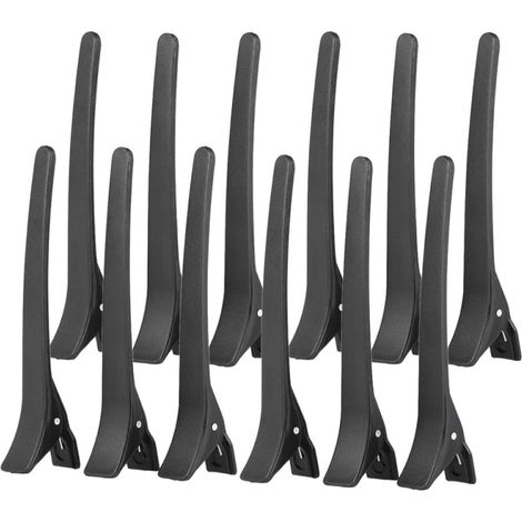 Juego de 12 pinzas de cocodrilo para peinado, pinzas para el cabello de salón, pinzas para el cabello de peluquería (1/5)