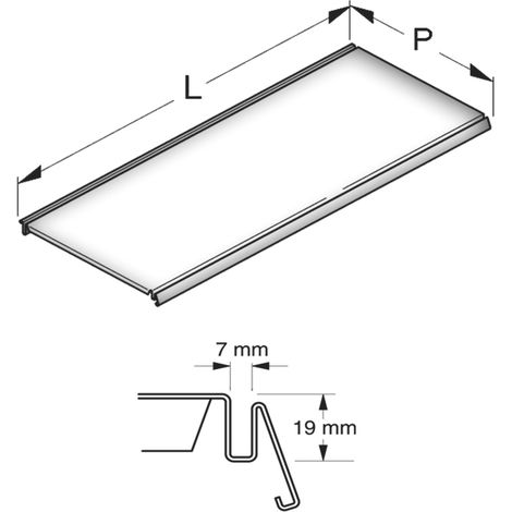 RIPIANO LISCIO cm. 47x100 Col. Bianco RAL9001