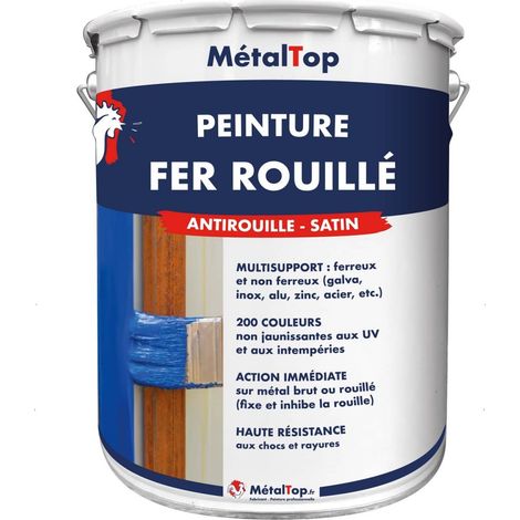 Peinture Fer Rouille - Gris anthracite - RAL 7016 - 5 L - Métaltop