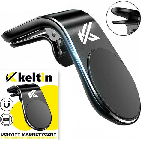 Supporto magnetico a clip per telefono - per bocchetta di ventilazione (200) (1/5)