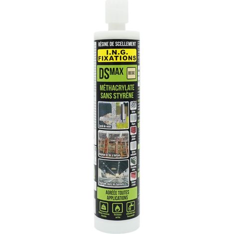 KIT DS MAX beige 300ML + tiges filetées D 10 X 160 - ING FIXATIONS - A860035 (1/2)