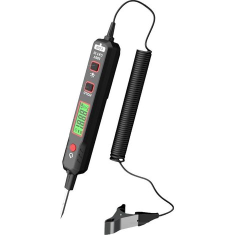CCYKXA Berührungsloser Spannungsprüfer, Kfz-Spannungsprüfer, Spannungsprüferstift, Gleichstrom-Stromkreisprüfer (2–100 V), Spannungsdetektor mit Signalton, Hintergrundbeleuchtung und Taschenlampe