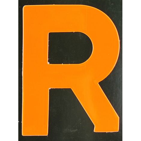 Conacord Reflektierender Klebebuchstabe R orange R Klebebuchstaben & Zahlen (1/2)