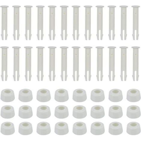 Lot de 24 broches pour piscine - 6 cm - Avec capuchon - Accessoires pour piscine