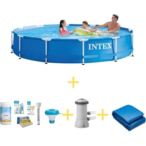 Intex Piscine Tubulaire Ronde - 366x76 cm - 4-pièces S21342 (1/4)