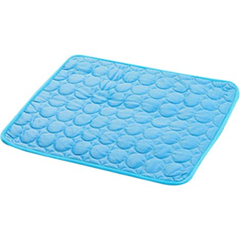 Tapis rafraîchissant pour chiens et chats - Coussin anti-chaleur estival, antidérapant, imperméable et portable pour une utilisation intérieure et extérieure - Bleu clair (1/5)
