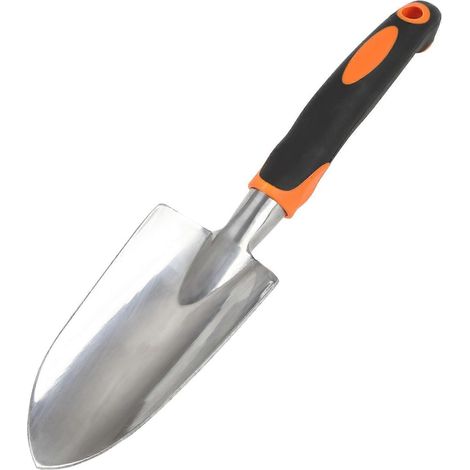 Pelle de jardin robuste avec poignée ergonomique antidérapante et lame en aluminium résistant à la rouille. (1/5)