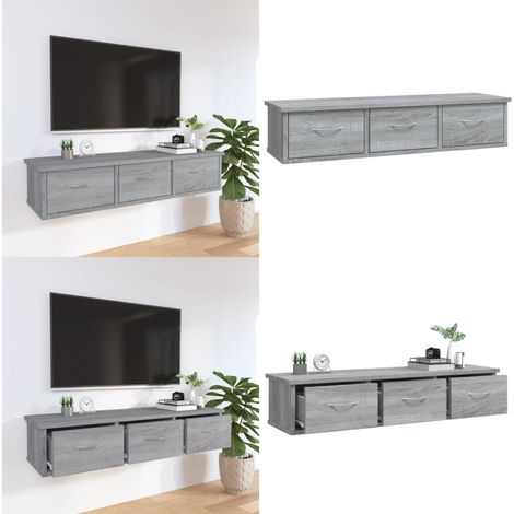 Armoire murale Sonoma gris 88x26x18,5 cm Bois d'ingénierie - Meuble Tv Mural - Étagère Murale - Armoire Murale - Rangement Mural - Décoration Murale - Home & Living (1/5)