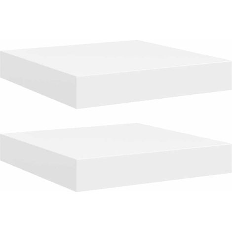 Maison Exclusive - Schweberegale 2 Stk. Weiß 23x23,5x3,8 cm MDF