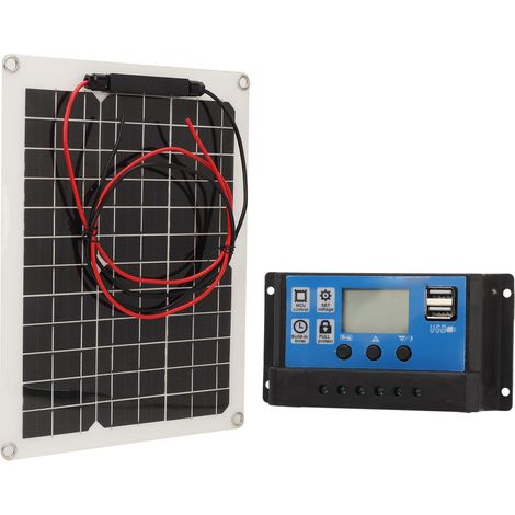 Kit panneau solaire 300 W CC 12 V/24 V 50 A IP67 étanche haute efficacité avec contrôleur de charge solaire pour camping-car (1/5)