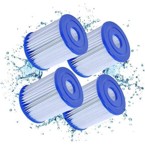4pcs Cartouches filtrantes for Bestway de Taille I pour piscines for Bestway Pompe de Piscine, Filtre De Piscine Gonflable, Installation Facile (1/5)
