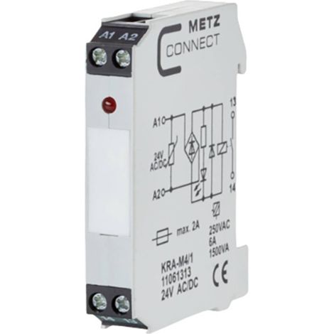 Module de couplage 24, 24 V/AC, V/DC (max) 1 NO (T) Metz Connect 11061313 1 pc(s)