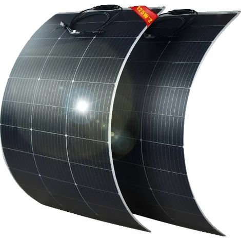 Pannello solare, design flessibile, alta efficienza, 2 pannelli da 125W (1/2)