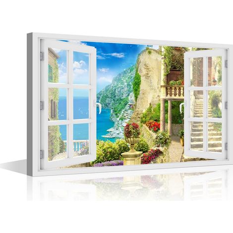 3D Canvas Wall Art - Natural Landscape Canvas Print - Vintage Wall Art Decor for Home Living Room Bedroom Bathroom - Framed and Ready to Hang - 16x24 Inches (1/5)