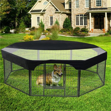 Playpen Cover Pour Chien - Octogonale - Tissu Et Maille - Anti-UV Aérée - Pour Patio - 1 Pièce (1/5)