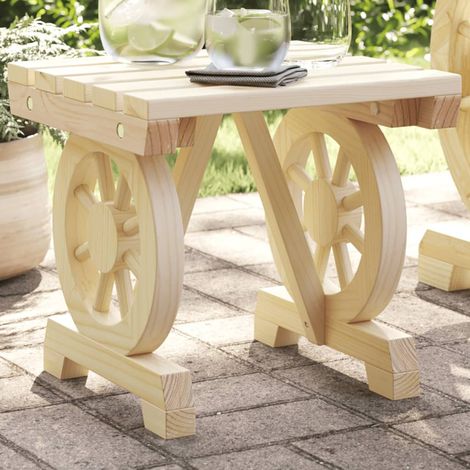 Reposapiés de jardín madera maciza de abeto 40x36,5x38,5 cm vidaXL (1/5)