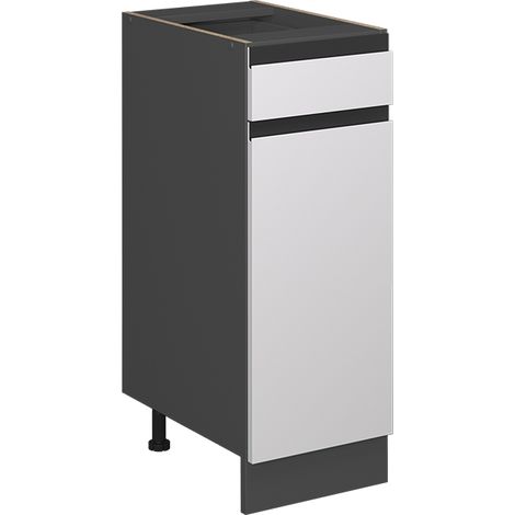 Küchenunterschrank R-Line, Weiß, 30 cm J-Shape, ohne Arbeitsplatte, Vicco