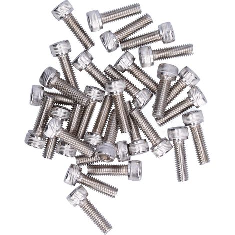 Lot de 30 vis M6 en acier inoxydable 304 A2-70 à tête hexagonale creuse, conforme à la norme DIN 912M6x20 (1/5)