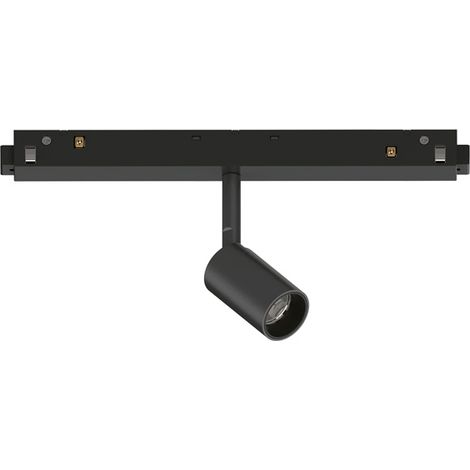 Faretto Binario Singolo Ego Alluminio Nero 1 Luce 3W 3000K Luce Calda 1-10V (1/2)