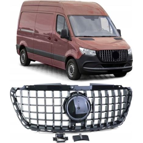 REJILLA ANTI-SUCIEDAD PARA MERCEDES SPRINTER W907 W910 A partir de 2018 - CROMADA GT (1/5)
