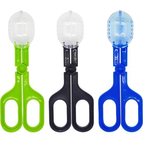 Ensemble de 3 pinces à épiler pour nourrir et nettoyer les reptiles, en plastique durable, comprenant une cuillère, pour tortues, lézards, grenouilles et araignées.-AquaForge (1/4)