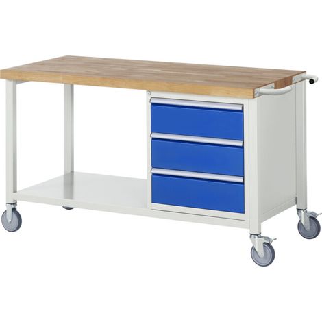 Etabli mobile brut Modèle 8157 LxPxH 1500x700x880mm (1/5)