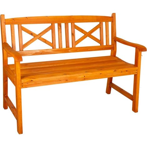 Banco de madera naranja 120x60x90