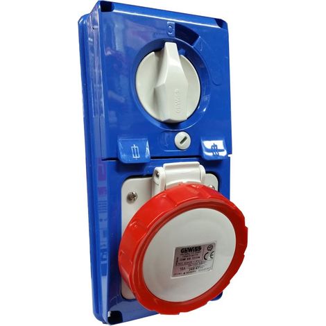 Presa Fissa Interb. Vertic. Ip67 Senza Fondo 3P+N+T 16A (Gewiss Cod. Gw66331N) (1/2)