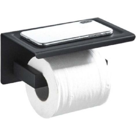 Porte-rouleau de papier toilette adhésif sans perçage – Acier inoxydable brossé, installation rapide en salle de bain (1/4)