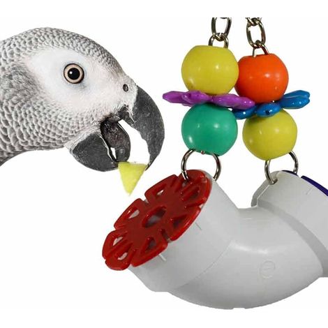 Jouet Puzzle PVC Durable pour Perroquets, Mangeoire d'Enrichissement et Stimulation Mentale