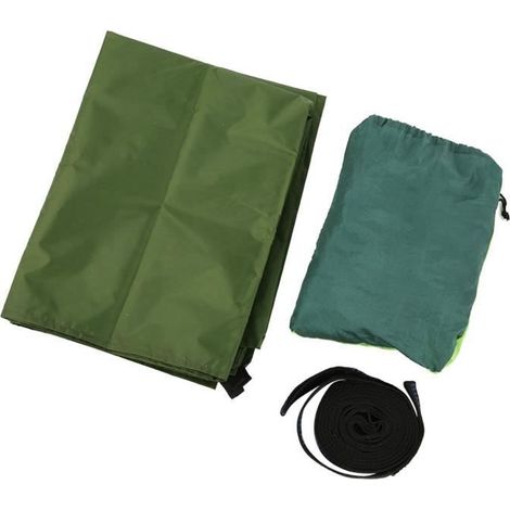 Hamac de Camping - OMABETA - Portable avec Auvent et Moustiquaire - 290x140 cm - 2 Personnes - Vert (1/4)