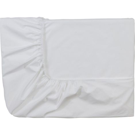 Essix Royal Line – Lenzuolo con Angoli Elasticizzati, in Percalle di Cotone, Bianco, 120 x 190 cm (1/2)