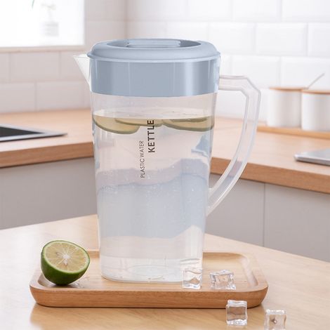 Carafe En Plastique - 1.3 L - Avec Bouchon Et Robinet - Pour Réfrigérateur Cuisine Camping Fête - 1 Pièce (1/5)