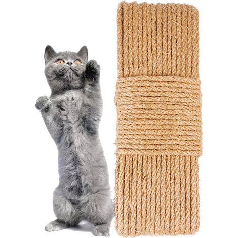 Corde En Sisal - 8 mm - 10 M - Pour Griffoir Chat - Réparation Arbre À Chat - Rénovation Meuble (1/5)