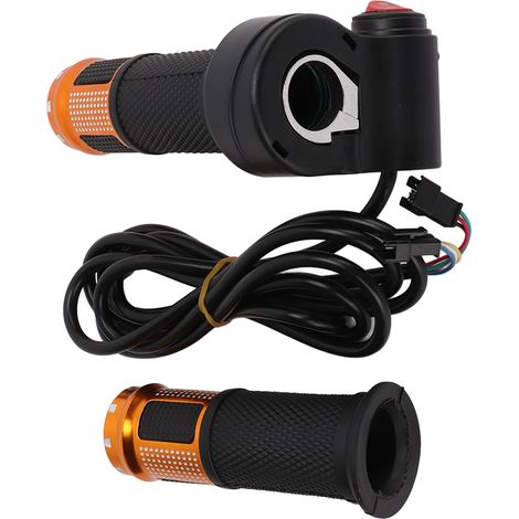 Poignée d'accélérateur universelle 6 fils pour vélo électrique 12V‑99V avec deux sections trois vitesses, or (1/5)