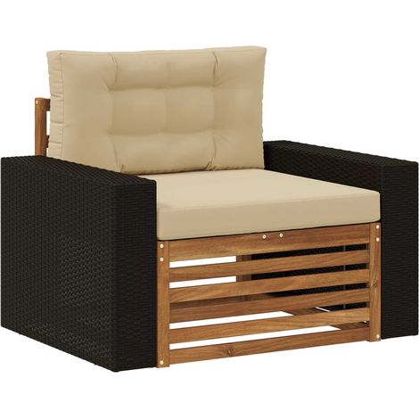 Maison Exclusive - Outdoor Mittelsofa Massivholz Akazie Natur (1/5)