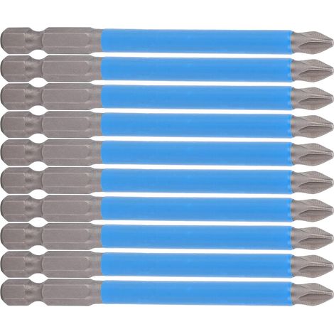 10 Pieces PH2 Phillips Head Screwdriver Bits 90mm, Magnetic, Anti-Slip (1/5)