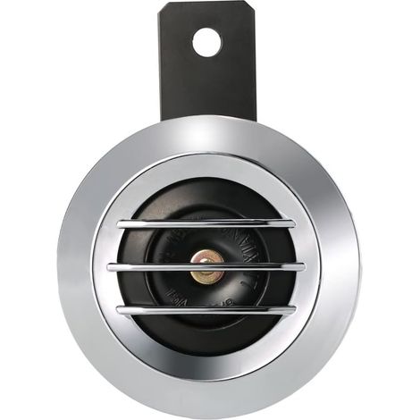 Klaxon de moto avec support, sirène de klaxon électrique de moto universelle 12V 110DB haut-parleur de klaxon rond étanche (1/5)