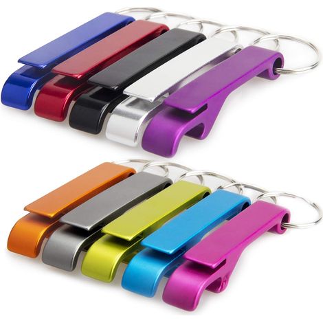 Porte-clés Décapsuleur Multifonctionnel Mini Décapsuleur Couleur Aléatoire - 10 Pièces (1/5)